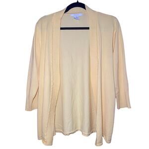 Bright Yellow Cardigan - Women's Size XL - Half Sleeve